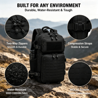 Sac à dos tactique 45L, sac à dos tactique imperméable, sac de randonnée en plein air, grande capacité, sac à dos MOLLE, OEM ODM