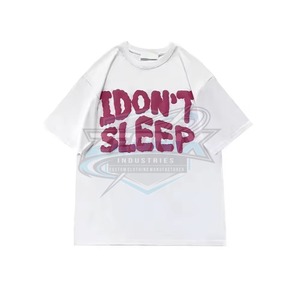 Camiseta Oversize para Hombre, Hombros Caídos, Corte Holgado, Algodón, Manga Corta, Casual, Minimalista, Estampado Gráfico, Estilo Urbano, Top Holgado para Hombre - Product Image 5