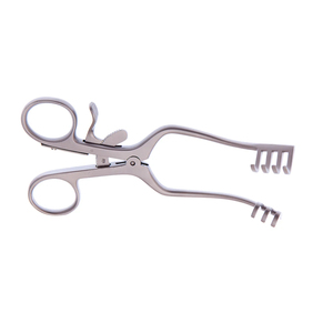 Écarteur chirurgical auto-serrant de qualité supérieure, à pointes émoussées 3x4, 14 cm, en acier inoxydable, pour la rétraction tissulaire et la chirurgie - Product Image 5
