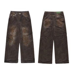 MEESAM LEATHER HOSIERY Jeans de Mezclilla Unisex 100% Algodón de Secado Rápido, Cintura Alta, Corte Recto, Estilo Vintage, para Invierno - Product Image 4
