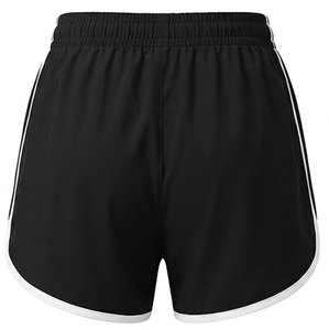 Shorts Deportivos de Punto para Mujer, Cintura Media, Cierre Elástico, Color Sólido, Transpirables, de Poliéster, Corte Regular, para Yoga y Playa - Product Image 3