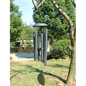 Décoration murale artisanale en cuivre antique de 36 pouces, style Art déco, résistante aux intempéries, à 6 tubes, ton lisse, motif Fleur Audacieuse - Product Image 3