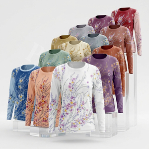 Camisa de Manga Larga Floral a la Moda, Personalizada, a Precio Económico al por Mayor, Blusa Casual Elegante y Ligera para Primavera y Otoño, Top de Yoga - Product Image 1