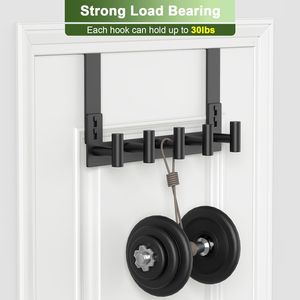 Crochets de porte robustes en acier inoxydable, porte-peignoirs, porte-vêtements, organisateur de manteaux pour salle de bain ou chambre à coucher - Product Image 2