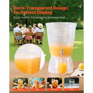Dispenser per Bevande in Plastica da 2,64 Galloni (16L) con Rubinetto e Scomparto per Ghiaccio, Ideale per Feste, con Funzione di Riscaldamento - Product Image 4