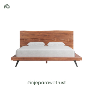 Cama Moderna de Madera de Teca de Indonesia, Tamaño King, Estructura de Madera Maciza, Muebles de Dormitorio para Villa - Product Image 5