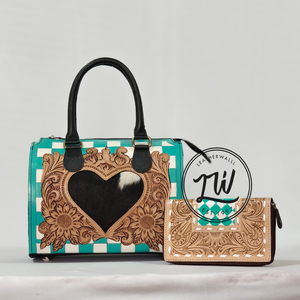 Latest Large Capacity <b>Leather</b> <b>Tooled</b> Tote Bag Fashion Shoulder Bag Checkered Pattern Purse With Heart Design Women's Handbags - Product Image 3