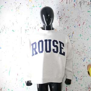 Sudadera ROUSE WHITE con cuello alto, 100% azul marino, con apliques bordados, cuello ancho, CLUSH SPORTS - Product Image 1