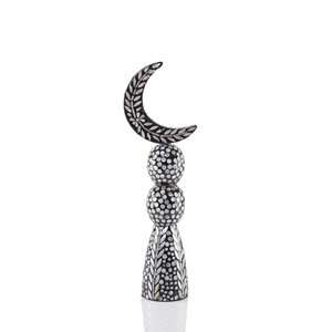 Figurine créative en laque pour la décoration de la maison pendant le Ramadan et l'Aïd, avec support en forme de croissant de lune en nacre. - Product Image 3