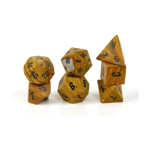 High quality stone dice crystal Yellow jasper natural crystal reiki healing gemstones <b>Engraved</b> custom dice set Vikings crystal - Product Image 1