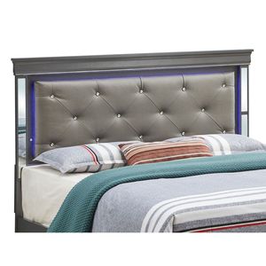 Lit Queen Verona G6702C QB3 noir métallisé, lit rembourré haut de gamme - Product Image 2