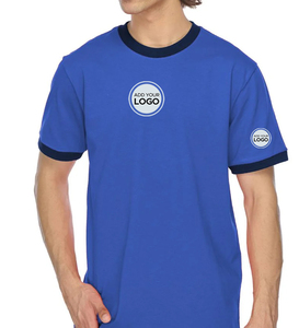เสื้อยืดคอกลมแขนสั้น เสื้อยืดริงเกอร์ - Product Image 1