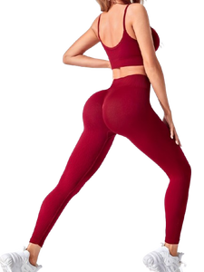 Conjunto Deportivo de Una Pieza para Mujer, Ropa de Yoga de Alta Elasticidad, Ropa de Gimnasio, Talla Grande, Bra y Pantalones de Yoga Sexys para Mujer - Product Image 5
