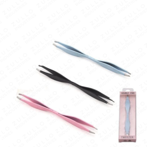 Professional Custom Stainless Steel Double Ended Eyebrow Tweezers Custom Logo Powder Coated <b>Precision</b> Beauty <b>Tool</b> OEM - Product Image 2