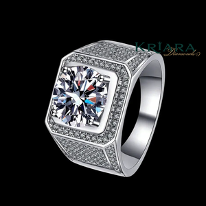 Anillo de Compromiso de Moissanita con Corte Brillante Redondo, Engaste Pavé, Plata 925, Oro Sólido de 18K, Bañado en Rodio, Estilo Clásico para Mujer - Product Image 3