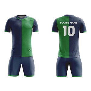 Uniforme de Fútbol Sublimado Verde y Azul, Transpirable, Absorbente de Humedad, Equipación de Fútbol Personalizada, Ropa Deportiva para Equipos, 2026 - Product Image 1