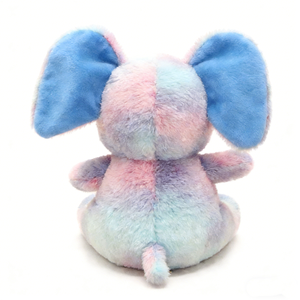 Elefante de peluche arcoíris personalizado, elefante de peluche teñido, peluche con ojos grandes y brillantes, juguete de animal de la selva en colores pastel. - Product Image 3