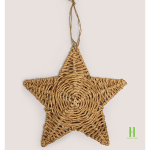 BEST SELLING Handwoven Natural Rattan Christmas Tree Ornament Rustic Holiday Hanging Decoration for Home & Christmas Decor - Product Image 6