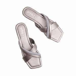 Casual Grey Flats CL1883 Zapatos cómodos sin cordones - Product Image 1