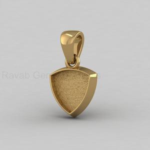 High Quality 925 Sterling Silver 10mm Trillion Blank Bezel Cup Charm Pendant Setting for DIY Keepsake Breastmilk Resin Jewelry - Product Image 5