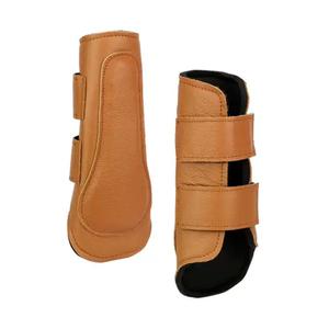 2026 High Quality Horse Accessories Equestrian Supplier Custom Equine Horse <b>Brushing</b> <b>Boots</b> Cotton PU Leather Waterproof Soft - Product Image 2
