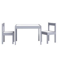 Ensemble de table et chaises en bois pour enfants avec table de jeu rectangulaire et chaise pour les tout-petits meubles de salle de jeux pour enfants d'âge préscolaire