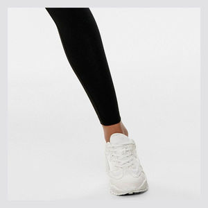 Leggings Negros de Cintura Alta, Largos hasta el Tobillo, de Satén, Tejido Sin Costuras, Transpirables, de Secado Rápido, Ecológicos, Formales, de Color Sólido para Primavera - Product Image 4