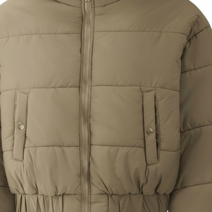 Blousons d'hiver chauffants personnalisés pour femmes, en maille brillante et respirante, avec décoration de lettres, en nylon, fabricant OEM/ODM - Product Image 4