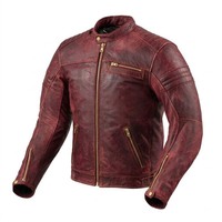 Veste en cuir de vachette pour homme, finition antique, longue, en toile fine, imperméable, respirante, à capuche, réfléchissante, style moto rétro Cafe Racer Biker
