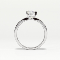 Aarinya Labor-Gezüchteter Diamant Gold IGI-Zertifiziert Runder Brillant Unisex Architektonischer Breiter Flacher Party Hochzeit Jubiläums Bandring