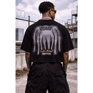 Ekin Impex High Quality 100% Cotton Men's Eco-Friendly 300g Oversized T-Shirt Short Sleeve Solid Street Wear Sale - Product Image 4