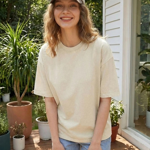 Camisetas de Verano para Mujer, Estilo Brasileño, Sólidas, Casuales y Elegantes, Manga Corta, Cuello Redondo, 100% Algodón, Vintage, Oficina, Negocios, Venta al Por Mayor - Product Image 6