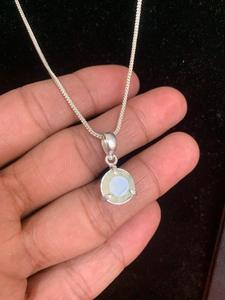 German <b>Silver</b> Prehnite Gemstone Necklace Pendant High Quality Charm Pendant Wholesale Jewelry For Women Jewelry - Product Image 2
