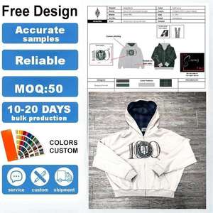 Vêtement pour homme de haute qualité, écologique, léger, respirant, anti-plis, en polaire polyester/coton, double couche, surdimensionné, personnalisable - Product Image 4