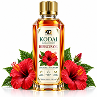 Minyak Esensial Hibiscus Cold Pressed Ekstrak Herbal Alami Murni Cairan Tamil Nadu Logo Kustom Perawatan Kulit dan Rambut