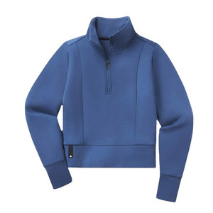 Factory Direct Wholesale Custom Color Size <b>Women</b> <b>Half</b> <b>Zip</b> Winter <b>Sweatshirt</b> Custom Printing Front Logo Trendy Design Casual - Product Image 5