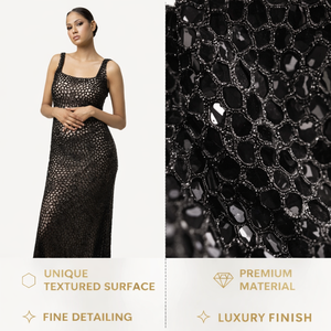 Elegante Vestido de Noche con Cuentas Hechas a Mano para Mujer |   Vestido de Gala de Lujo para Fiestas, Alfombra Roja y Ocasiones Especiales Hecho en India - Product Image 5