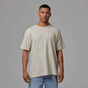 Camiseta de Hombre, Corte Regular, Color Beige Claro, 100% Algodón, Ecológica, Transpirable, Estilo Urbano, Informal, Manga Corta, Lisa, para Impresión Personalizada - Product Image 5
