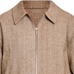 Chaqueta Bomber Corta Oversize de Seda/Algodón para Primavera con Cuello en V, Cierre Frontal y Estilo Utilitario de Moda - Product Image 6