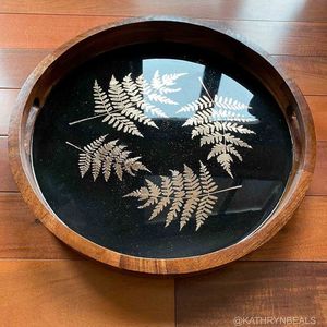 Enamel Coated Wooden Serving Platter Modern Design Dishwasher <b>Freezer</b> Safe Eco-Friendly Reusable Breakfast Tea/Coffee Tray for - Product Image 4