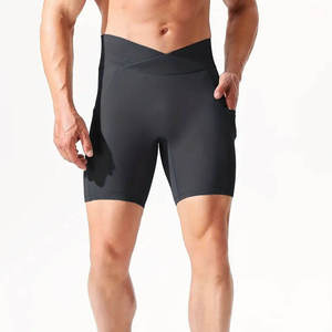 <b>Mens</b> Custom Logo <b>Compression</b> <b>Shorts</b> with Pocket Quick Dry Gym Fitness Workout Running Tights <b>Men's</b> Quick Dry Sport <b>Shorts</b> - Product Image 1