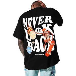 T-shirts Homme Oversize Imprimé Floral et Lettres Style Rétro Streetwear Coupe Ample Décontractée 100% Coton Peigné Personnalisable Respirant Séchage Rapide - Product Image 1