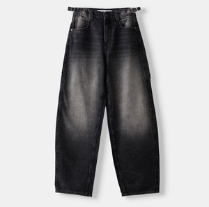 Best Price High Quality Plus Size Women's Vintage Eco-Friendly Breathable Streetwear Midweight Denim <b>Cargo</b> Pants Elastic Waist - Product Image 1