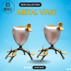 Jarrón de Mesa Moderno y Ligero de Latón, Decoración para el Hogar, Personalizable, para Pascua, Bar Mitzvah, Bodas, Eventos, Fiestas JS0913 JS - Product Image 1