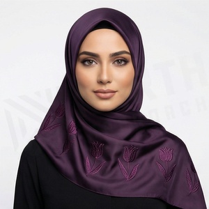 Hiyab de Chifón Floral para Mujer, Transpirable, para Uso Diario, Pañuelo Islámico - Product Image 2