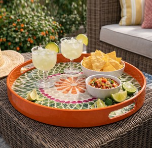 Bandeja de Servir con Incrustaciones de Madreperla, Acabado Lacado, Ecológica, Impermeable, Plegable, Color Personalizado, Bandeja para Café, Apta para Alimentos, Vietnam - Product Image 6