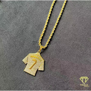 Custom <b>Number</b> 7 Jersey Moissanite Diamond Pendant 925 Sterling Silver Iced Out Hip Hop Sports Necklace Jewelry - Product Image 3