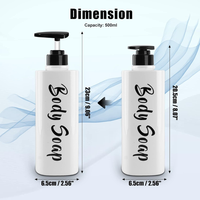 500ml Vide Ambre Plastique Lotion Pompe Presse Bouteilles Huile Maquillage Cosmétique Distributeur Conteneurs Liquide Corps Savon avec Pompe Noire