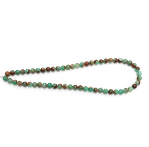 Perles de pierres précieuses naturelles lisses 8 mm Bio Chrysoprase Jaspe Vert Australien Certifiées par un tiers pour la fabrication de bijoux Coszcalt - Product Image 4