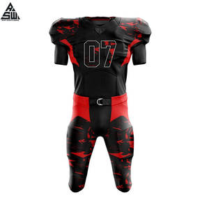 Влагоотводящая ткань больших размеров для тренировок и матчей: легкая форма для американского футбола в элитном стиле, удобные джерси и брюки - Product Image 1